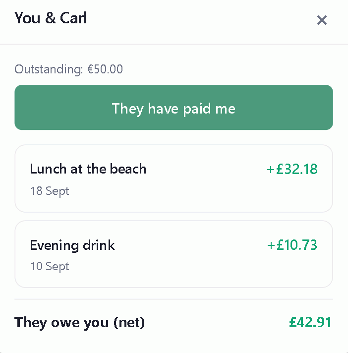 Recording a payment